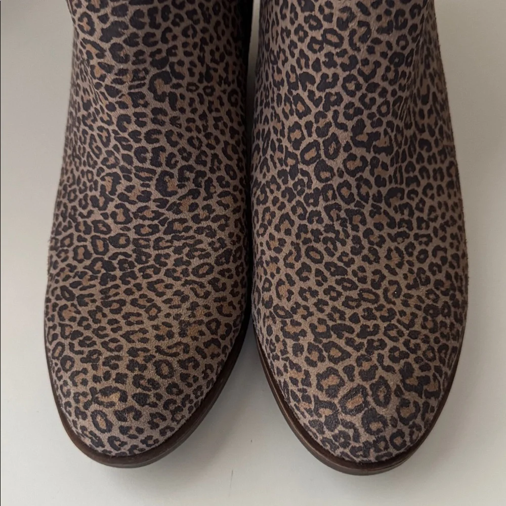 Lucky Brand Tan Leopard Ankle Booties